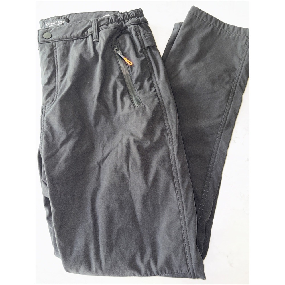Camii Mia Women's Fleece Lined Hiking Pants Black water resistant W34‎ L30